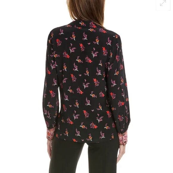 Kobi Halperin Neo Silk Contrast Print Blouse, NWT, Size S - Picture 9 of 16
